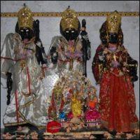 God and Goddess inside temple at chandapur